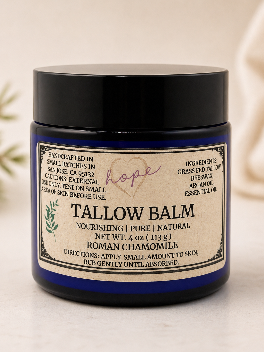 Tallow Balm 4oz. Roman Chamomile