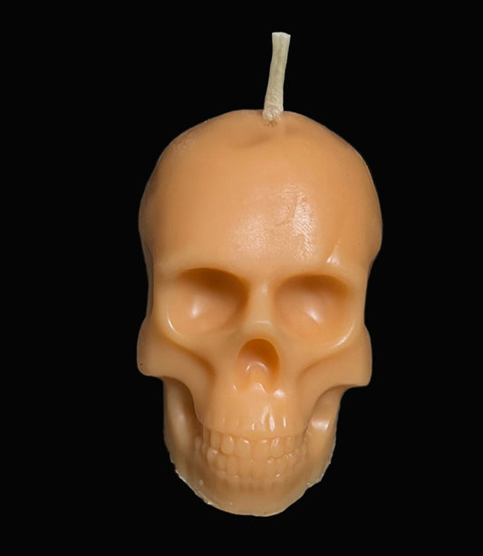 Beeswax Medium Skull Candle-Pumpkin Spice