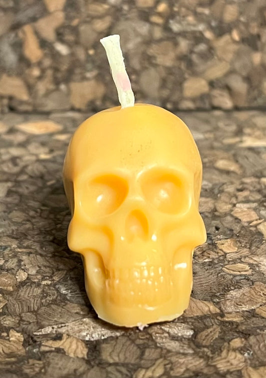 Beeswax Small Skull Candle-Palo Santo
