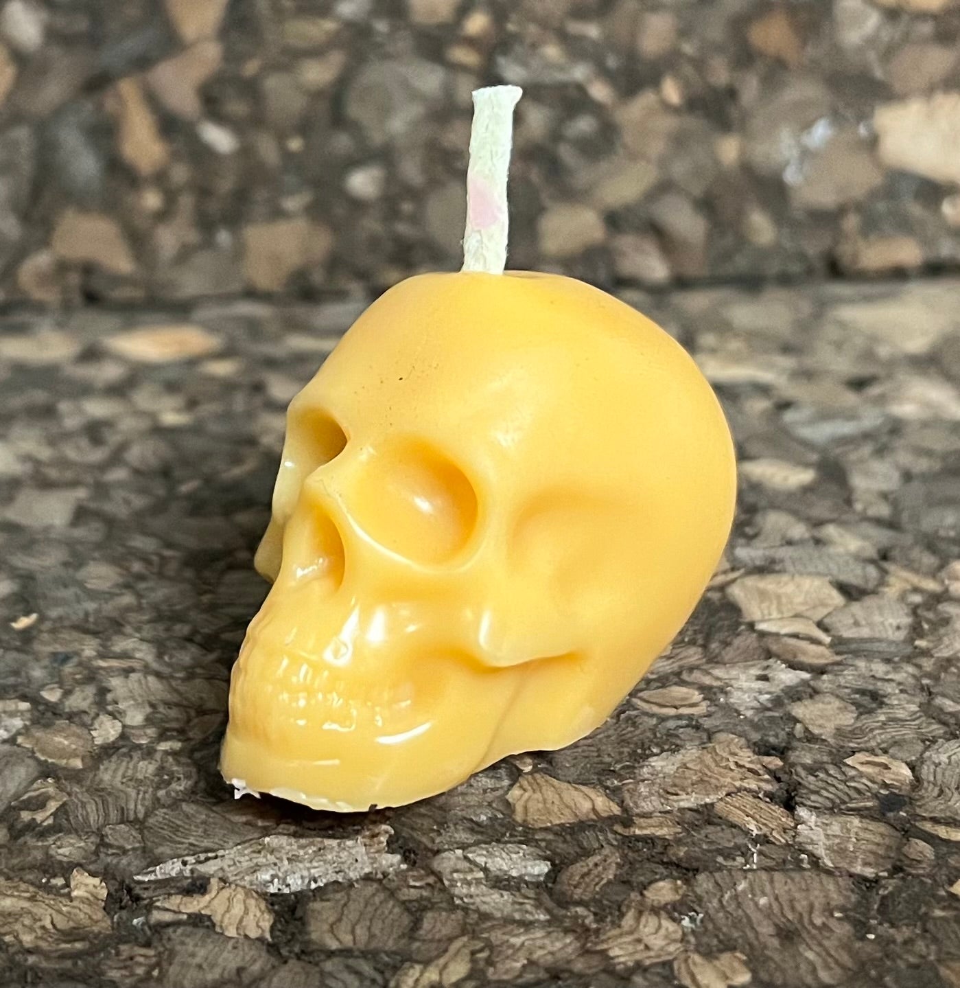Beeswax Small Skull Candle-Palo Santo