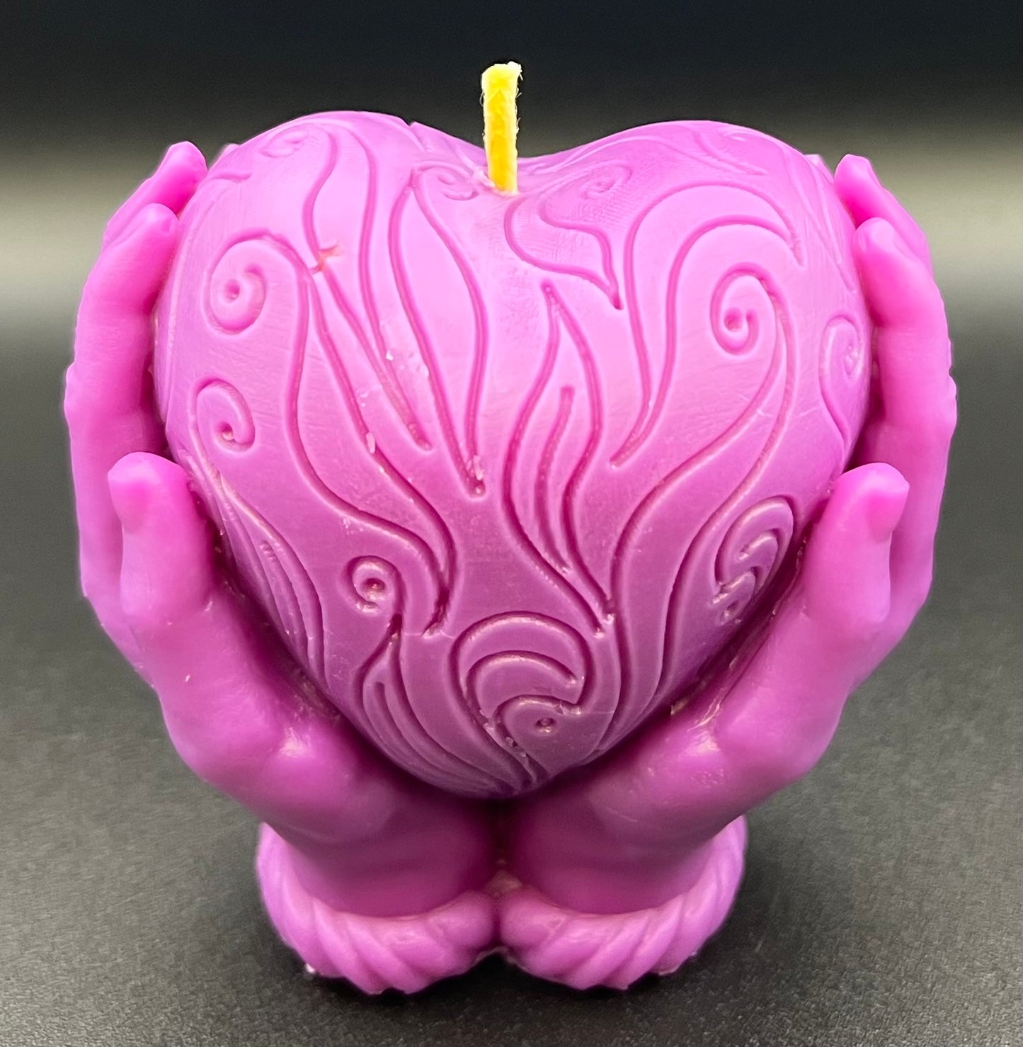 Beeswax Candle Heart and Hands-6oz. Love Spell