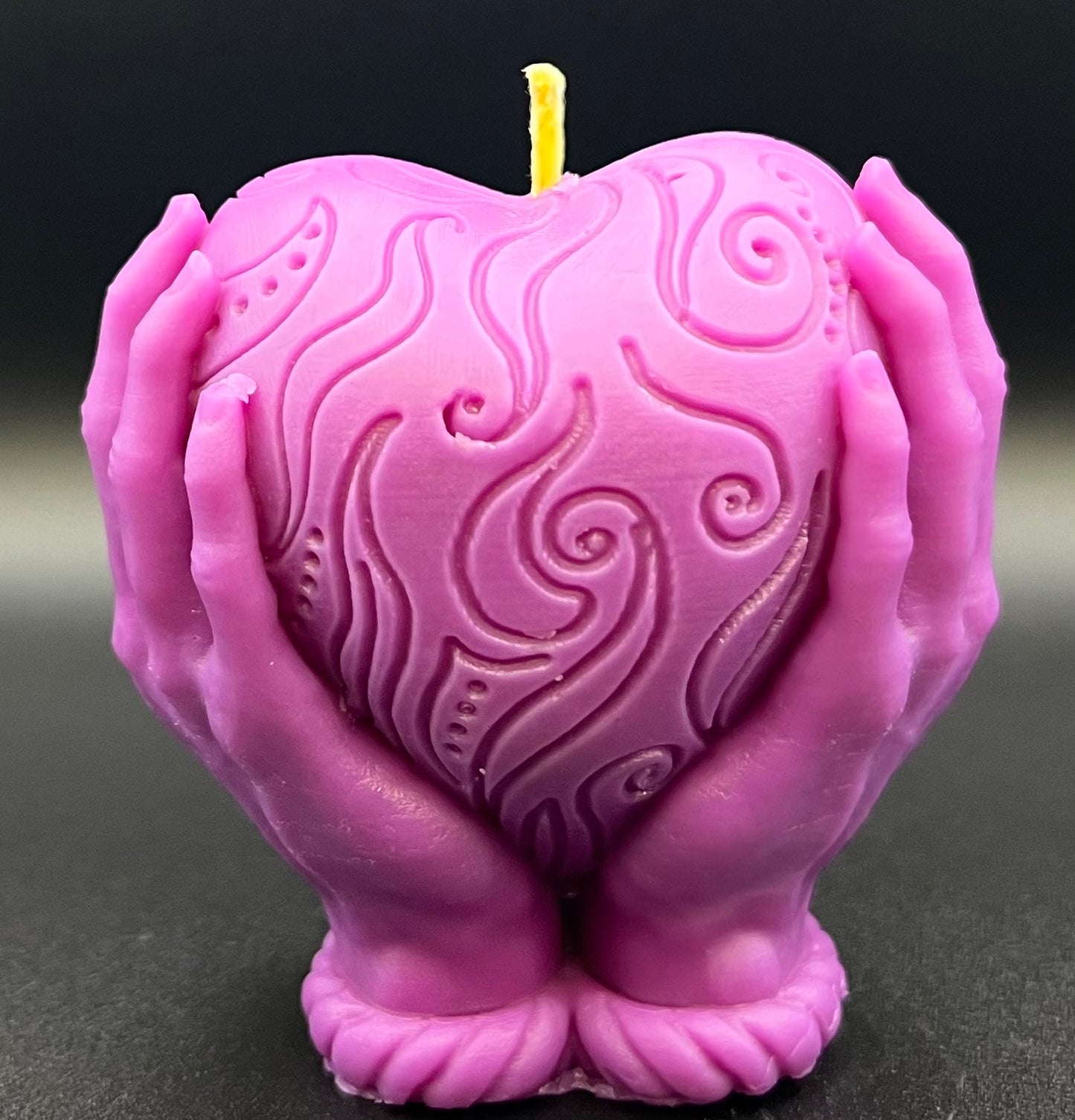 Beeswax Candle Heart and Hands-6oz. Love Spell