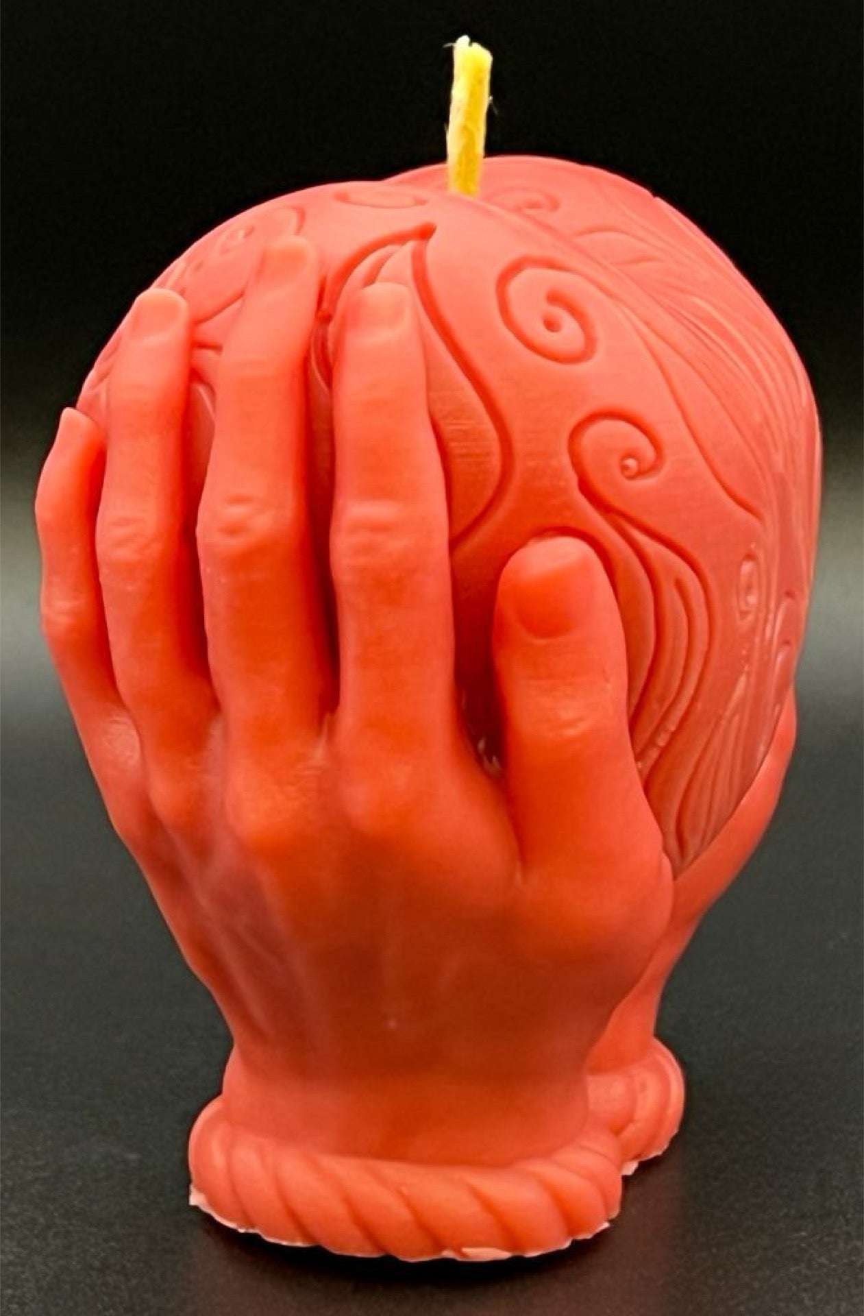 Beeswax Candle Heart and Hands-6oz. Fresh Cut Roses