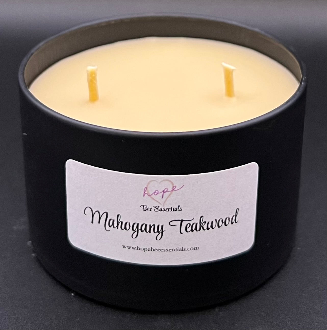 Beeswax Candle 8oz -Mahogany Teakwood
