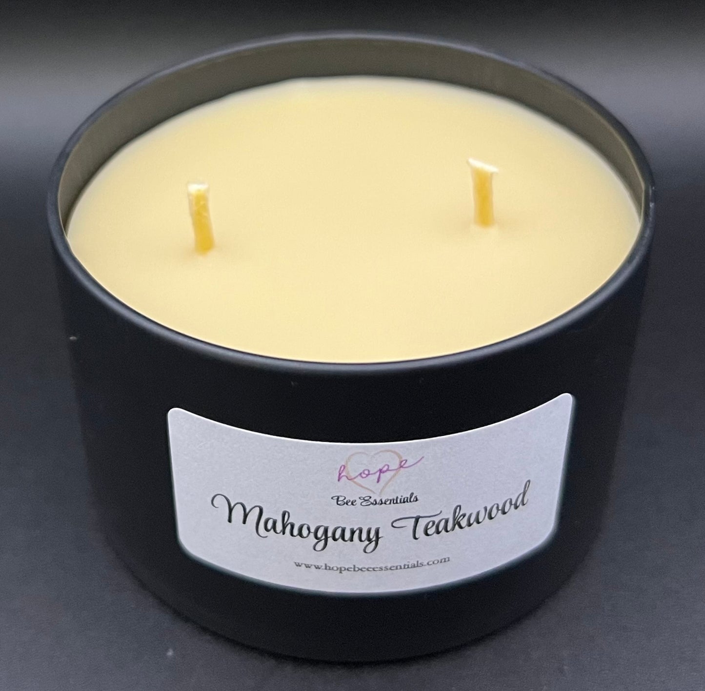 Beeswax Candle 8oz -Mahogany Teakwood