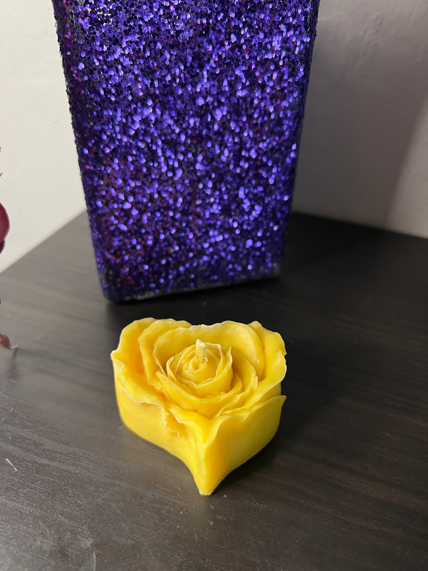 Lemon Verbena Rose Heart Candle