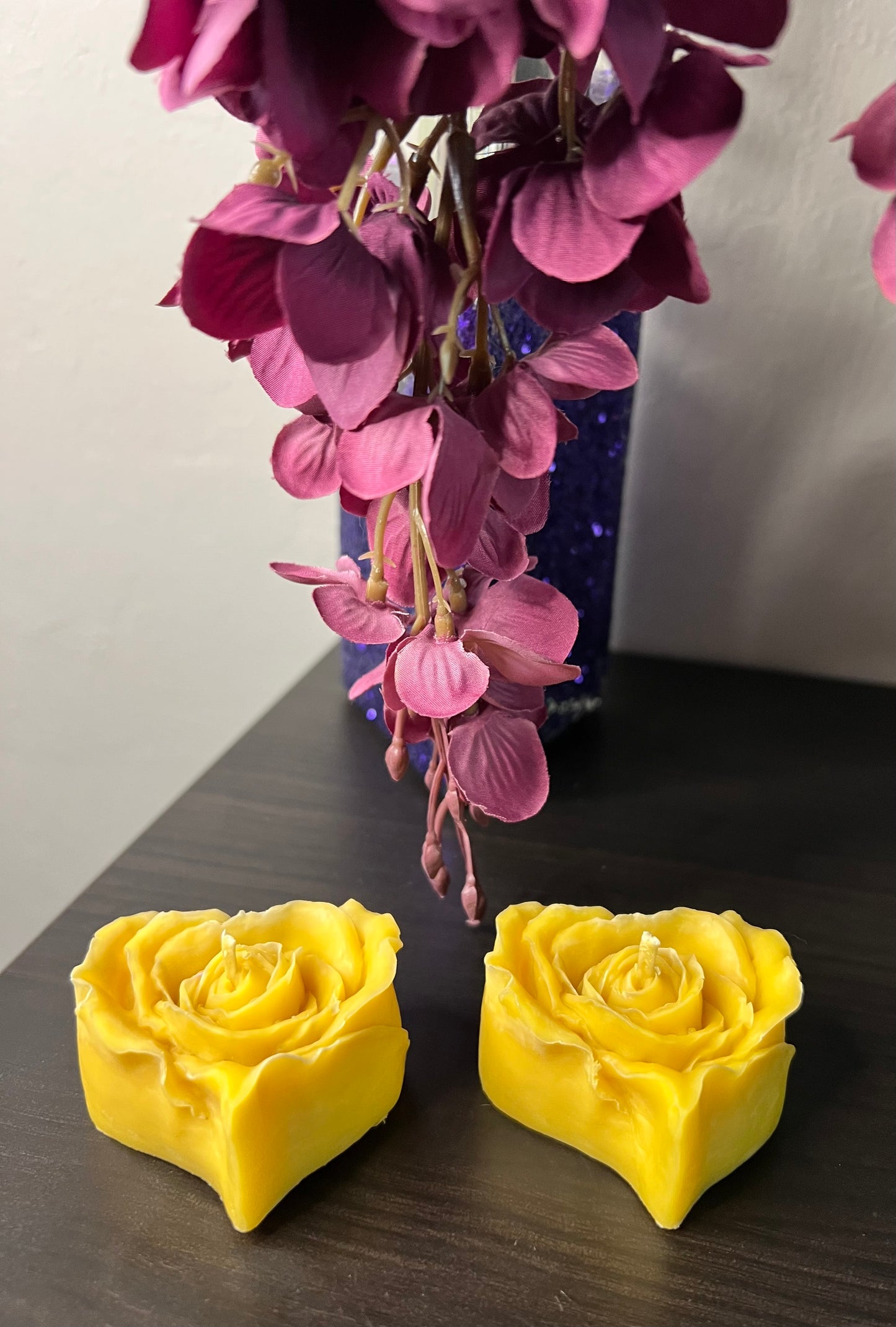 Lemon Verbena Rose Heart Candle