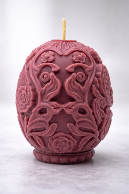 White Sage Bloom Heirloom Candle-7.7oz. Sculputed Floral Decorative Candle