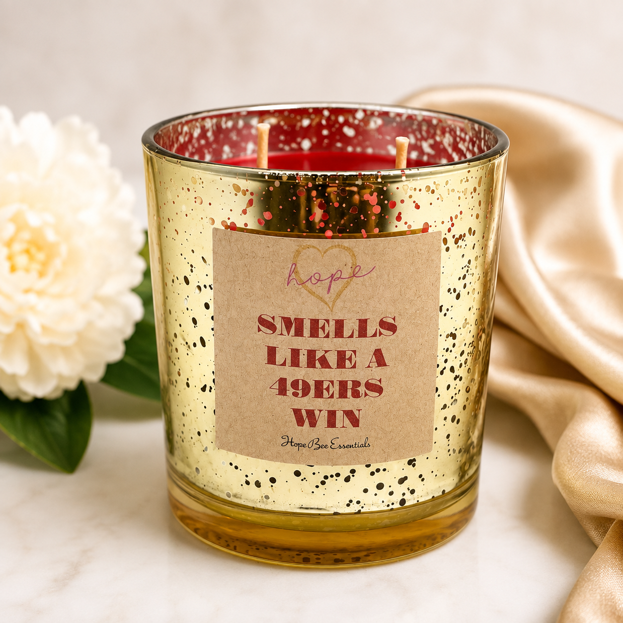 "Looks Like a 49er Win" Candle
