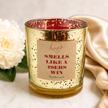 "Looks Like a 49er Win" Candle
