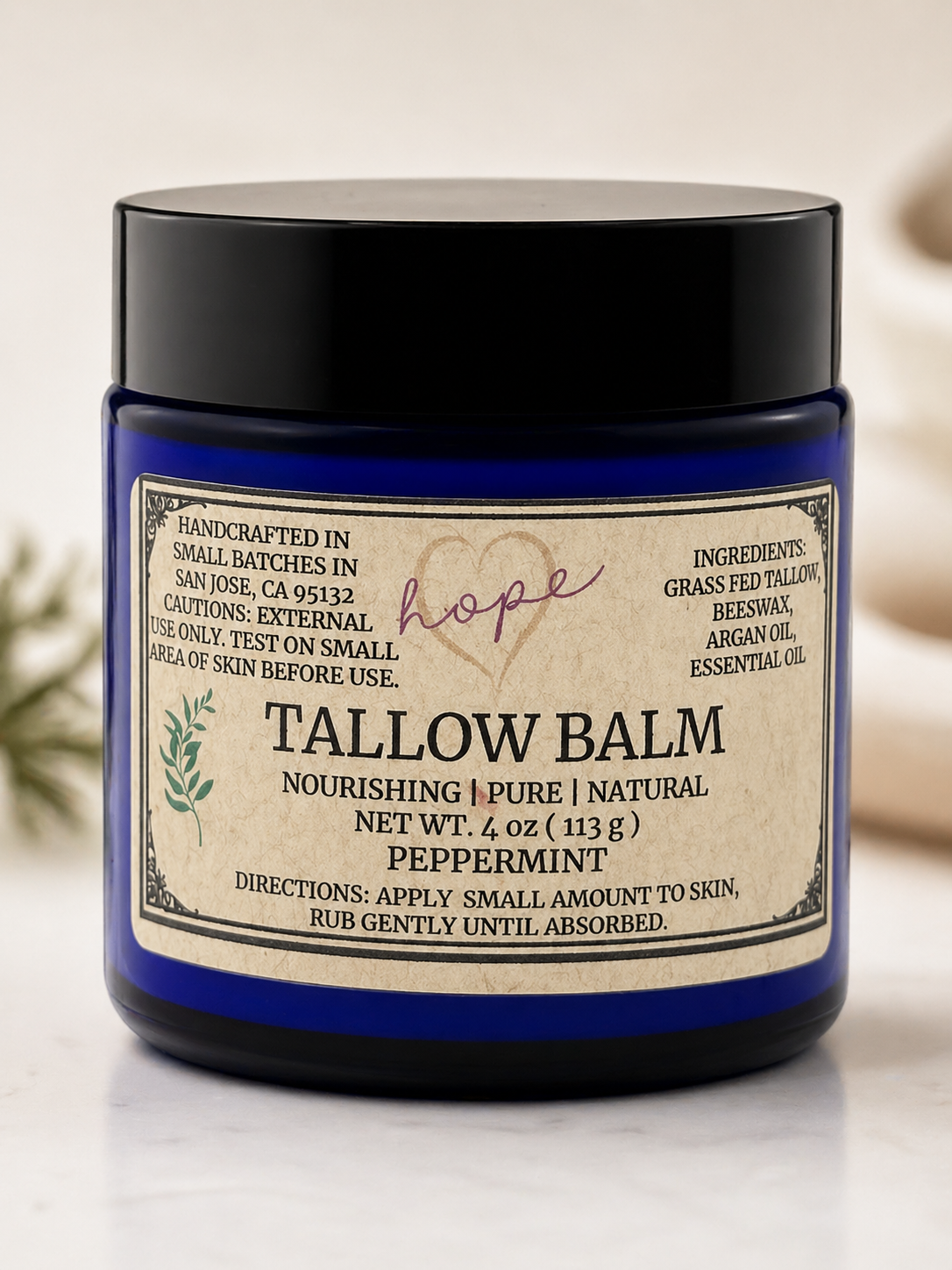 Tallow Balm 4oz. Peppermint