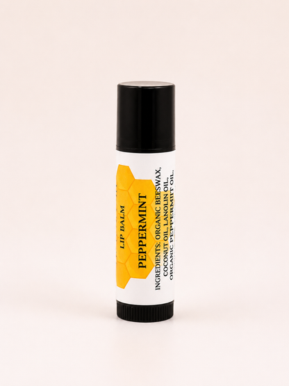 Organic Beeswax Lip Balm -Peppermint
