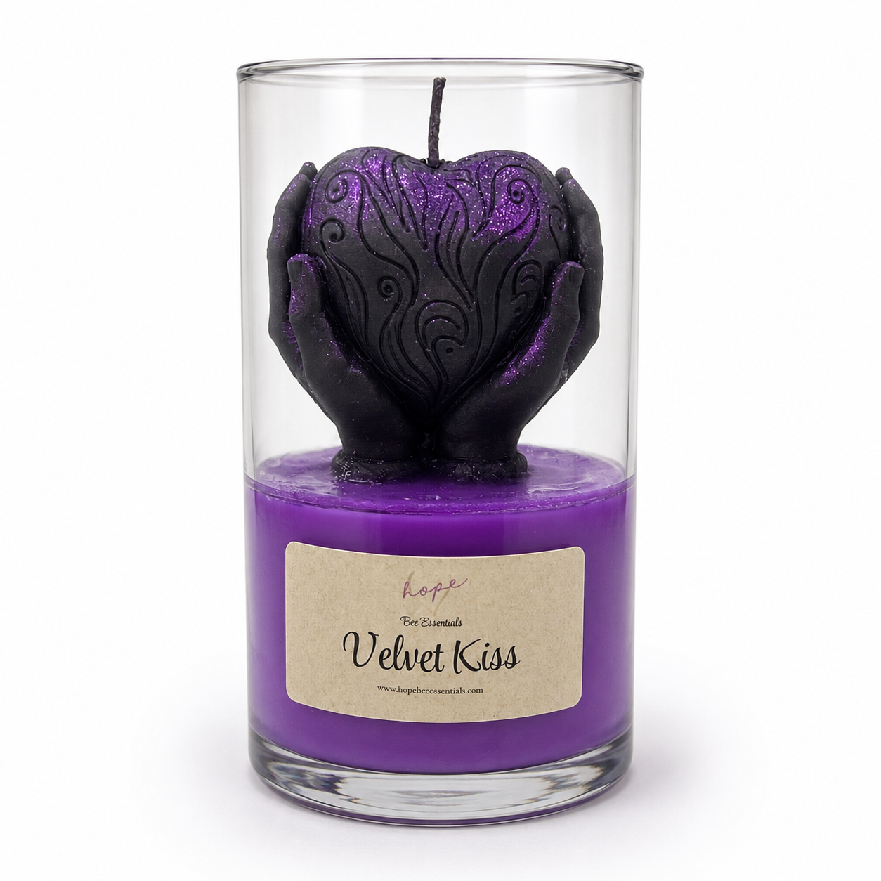 Velvet Kiss Enchanted Heart Candle