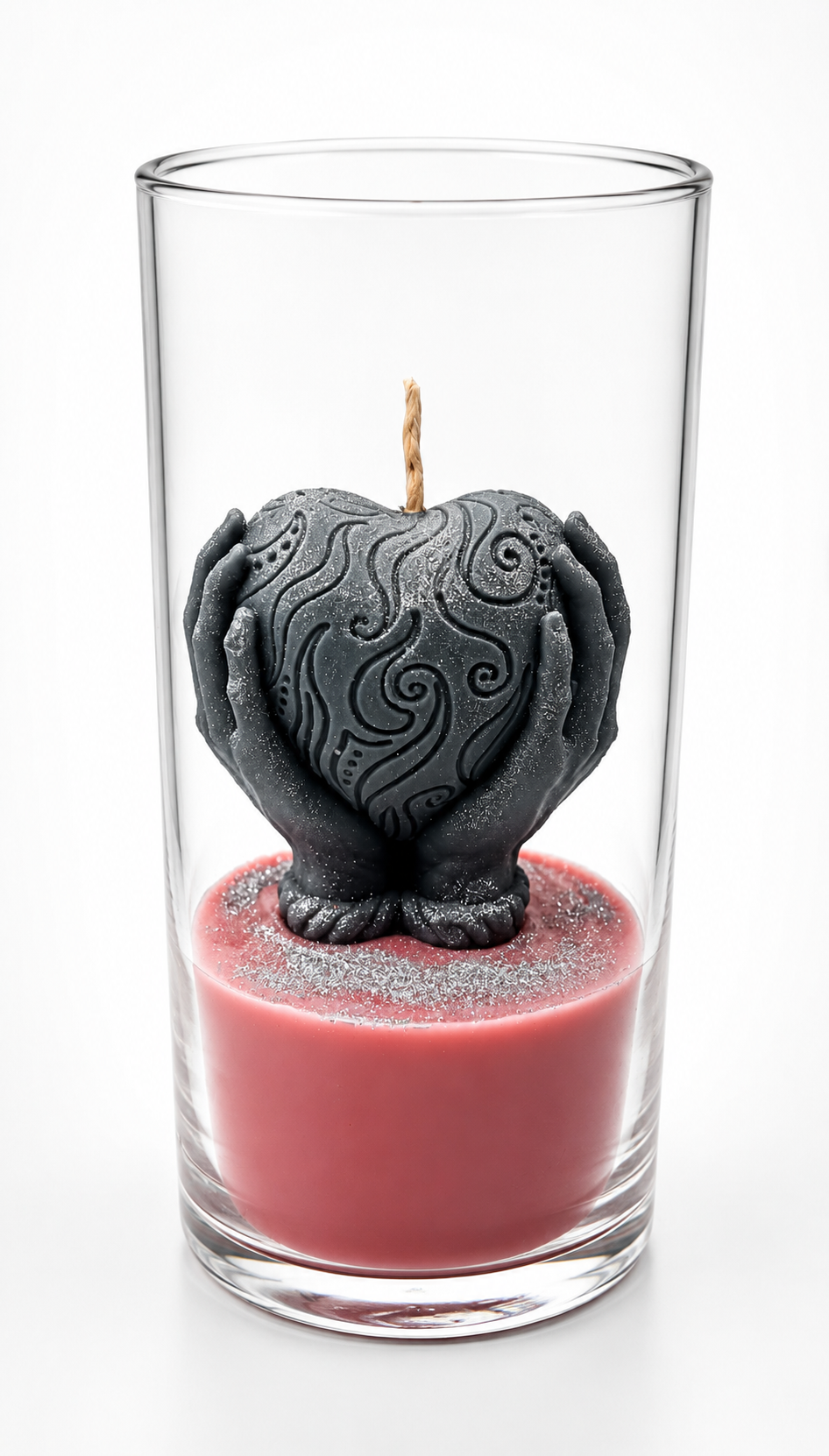 Lavender Vanilla Heart in Hands Candle – Luxury Decorative Candle