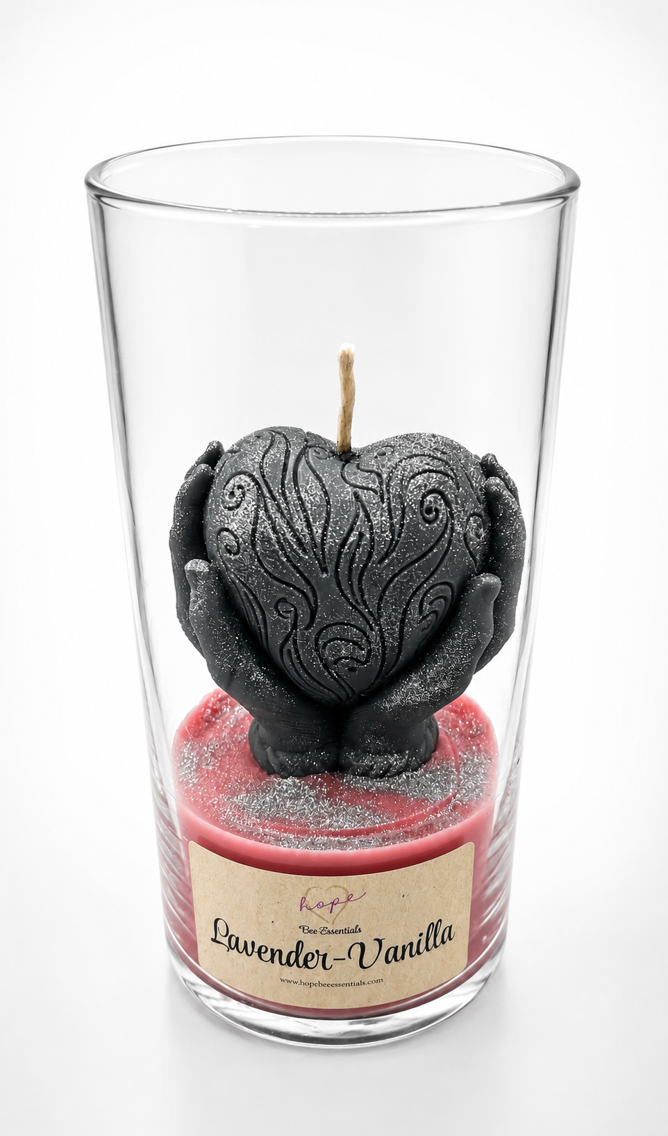 Lavender Vanilla Heart in Hands Candle – Luxury Decorative Candle