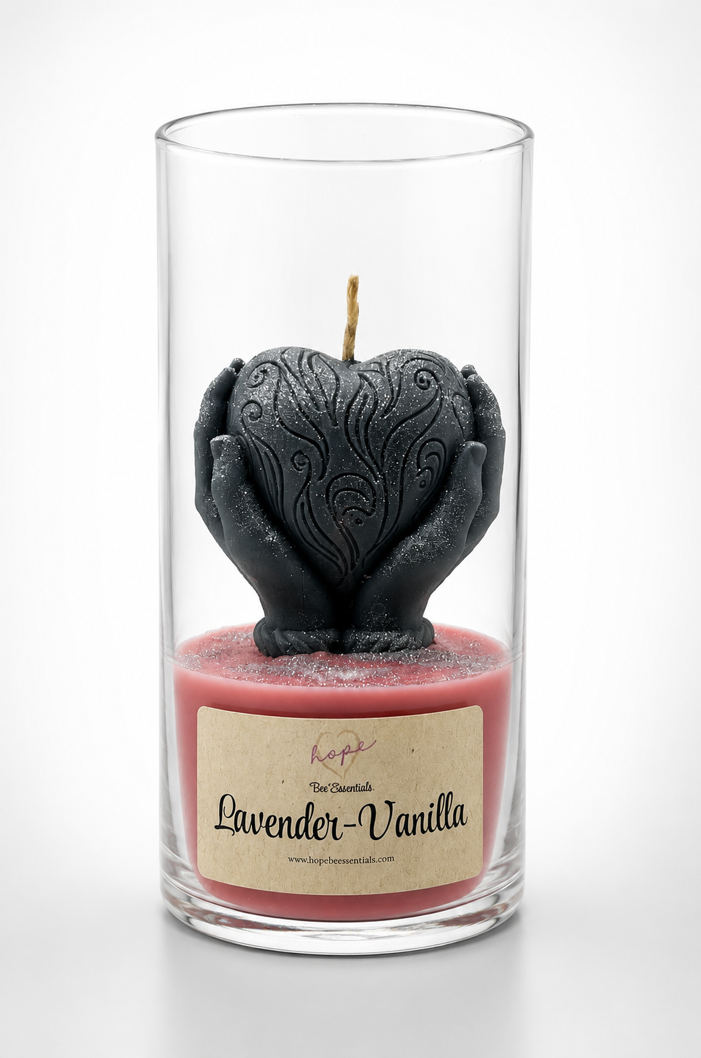 Lavender Vanilla Heart in Hands Candle – Luxury Decorative Candle