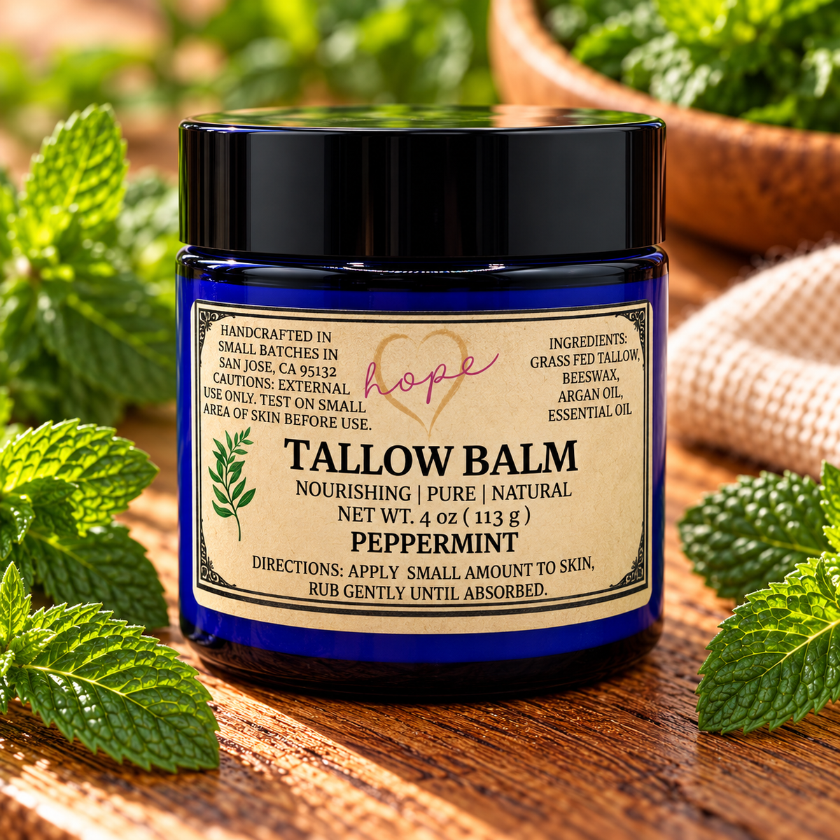 Hope Bee Tallow Balm | Grass-Fed Tallow Skin Balm