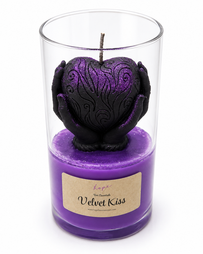 Velvet Kiss Enchanted Heart Candle
