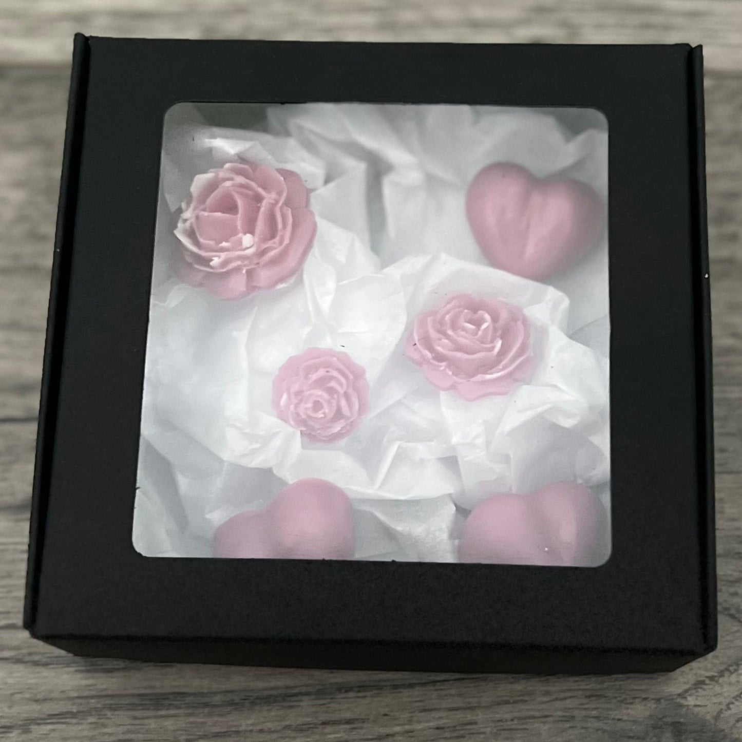 Organic Beeswax Lavender Wax Melts- Heart and Peony