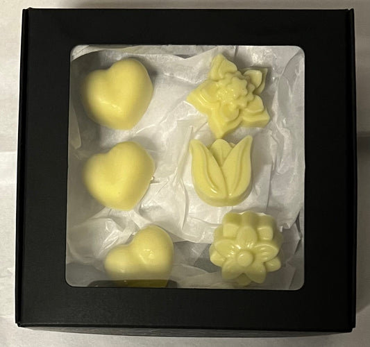 Beeswax Wax Tarts-6pc. Wild Sage & Aloe-Heart and Flower