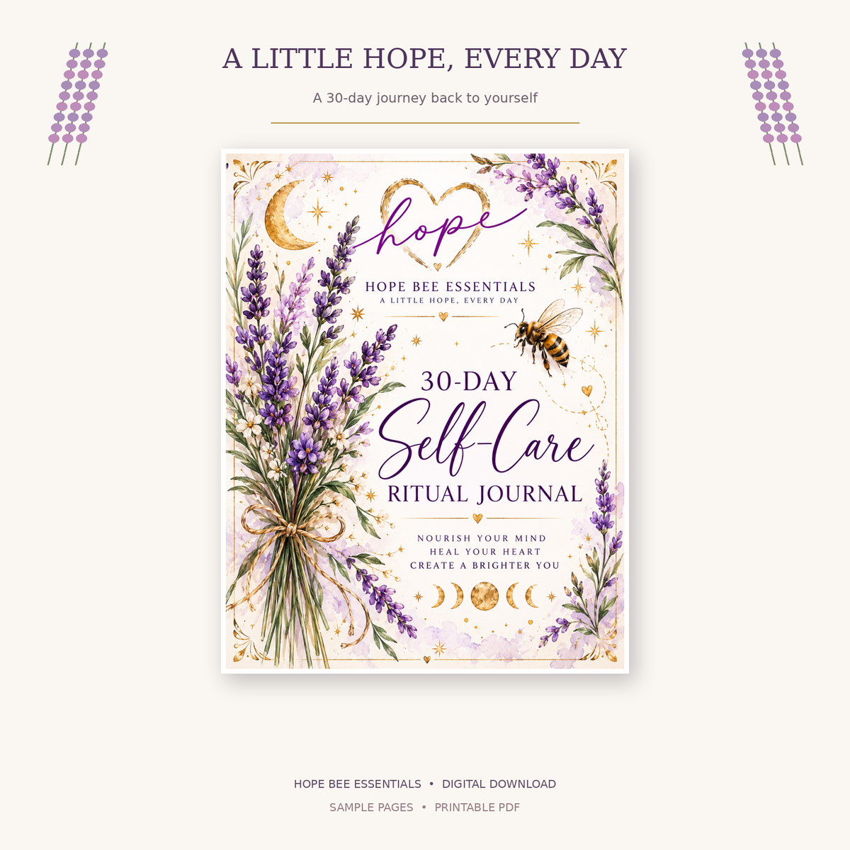 30-Day Self-Care Ritual Journal | Printable Mindfulness & Affirmation Workbook