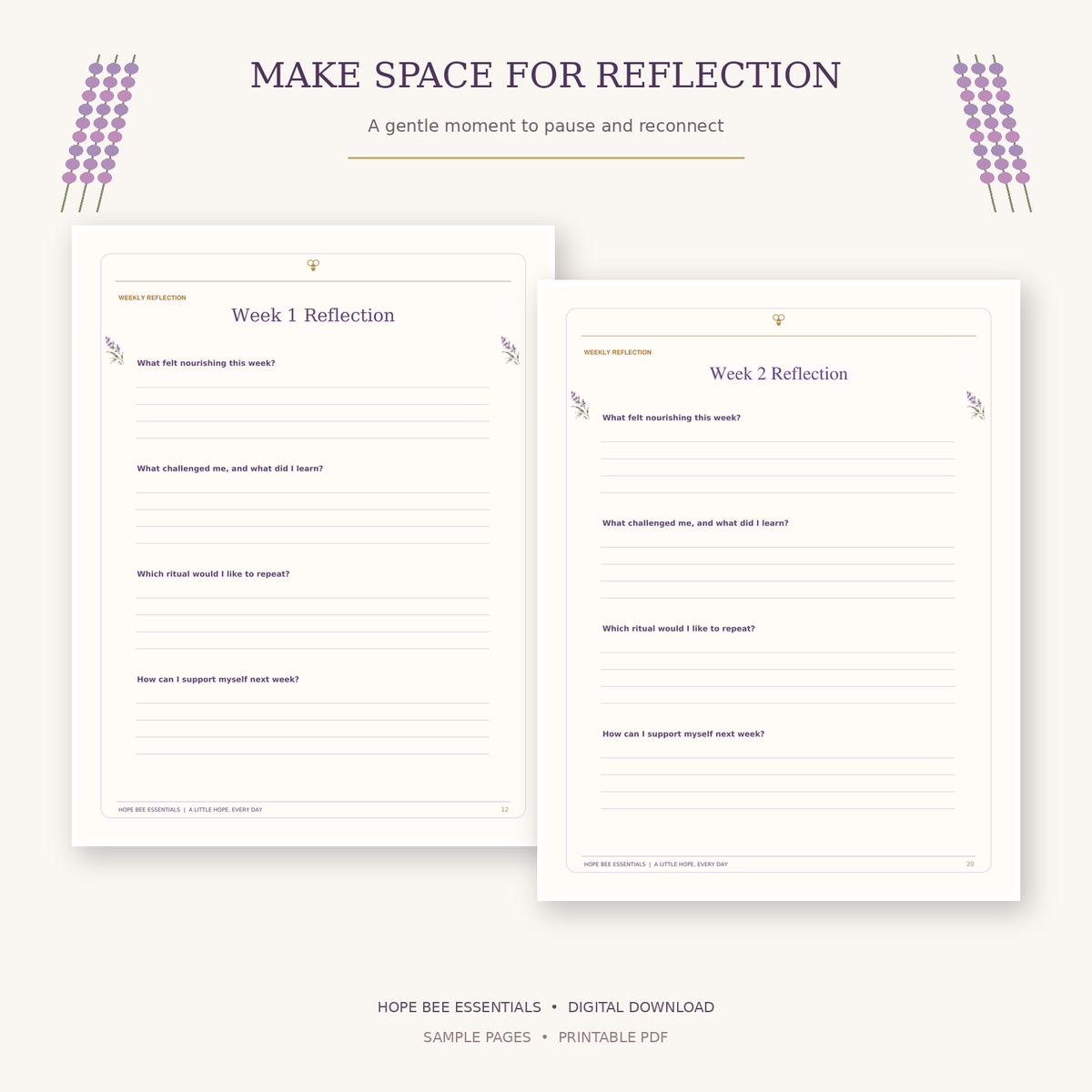 30-Day Self-Care Ritual Journal | Printable Mindfulness & Affirmation Workbook