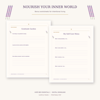 30-Day Self-Care Ritual Journal | Printable Mindfulness & Affirmation Workbook