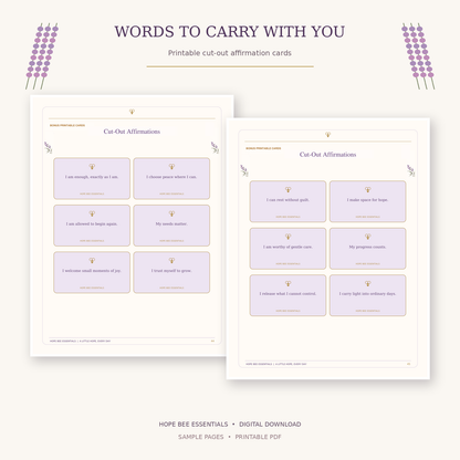 30-Day Self-Care Ritual Journal | Printable Mindfulness & Affirmation Workbook