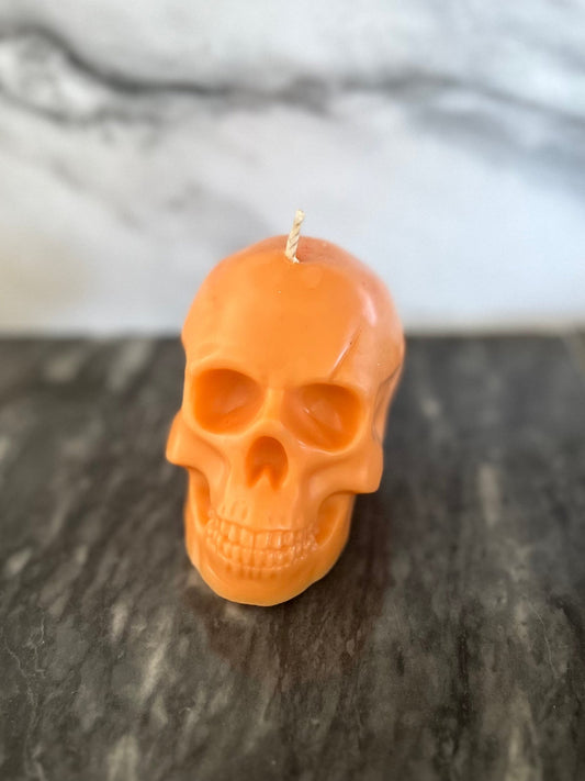 Beeswax Large Skull Candle-Pumpkin Spice