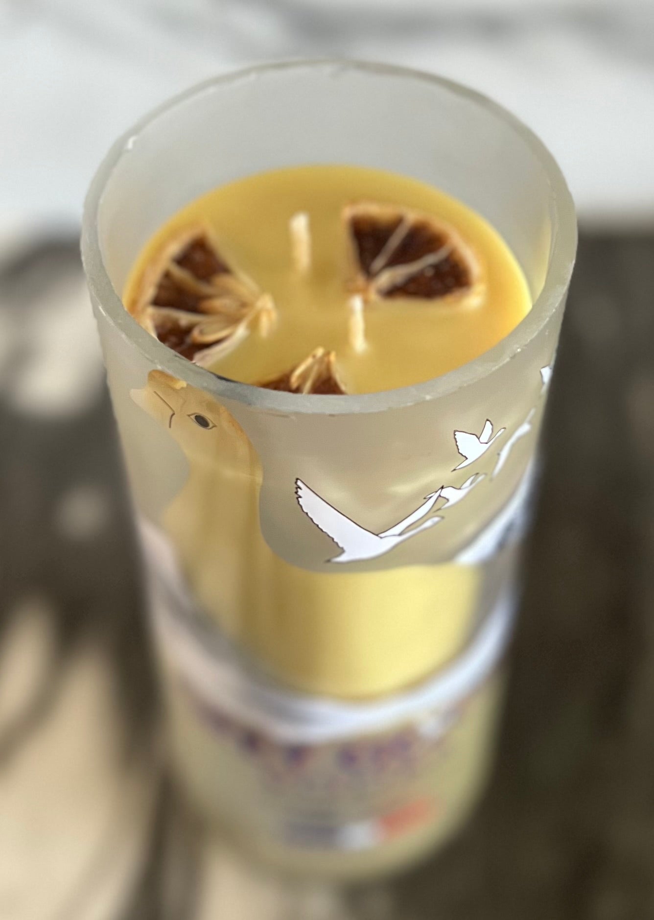 Beeswax Grey Goose Candle-Lemon Verbena