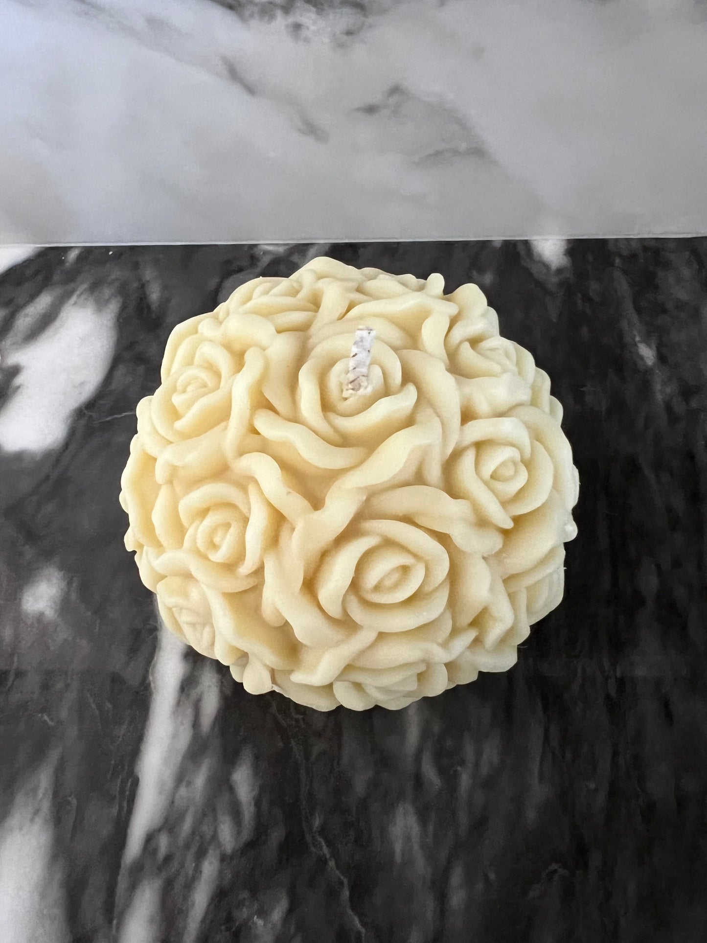 Beeswax Rose Ball Candle-Lemon Verbena