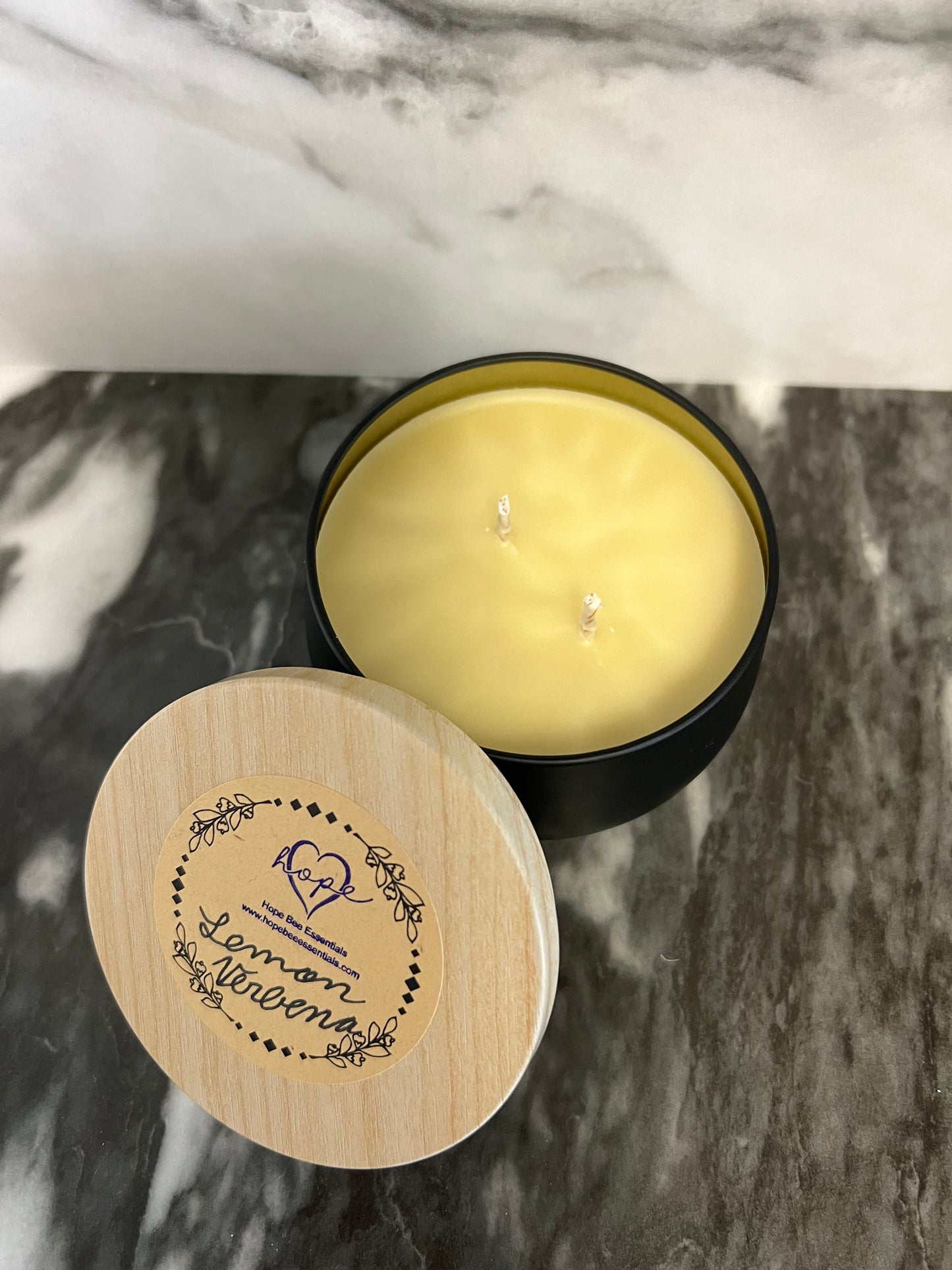 Beeswax 8oz. Candle-Lemon Verbena