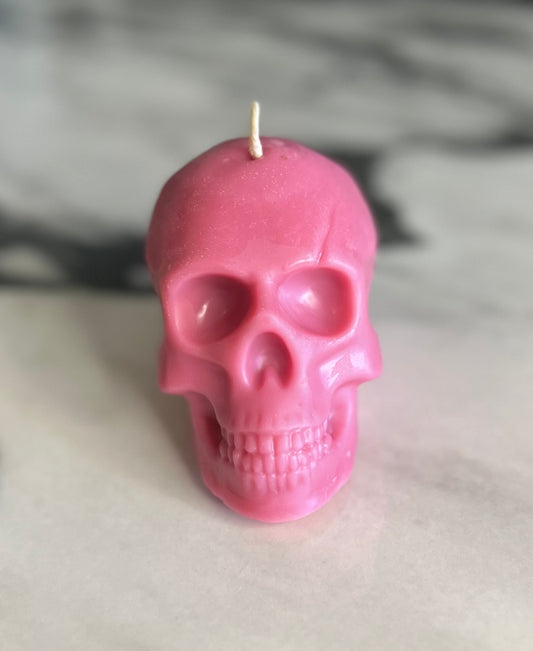 Beeswax Medium Skull Candle-Palo Santo