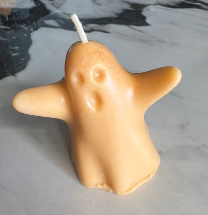 Beeswax Orange Ghost Candle 2-Palo Santo