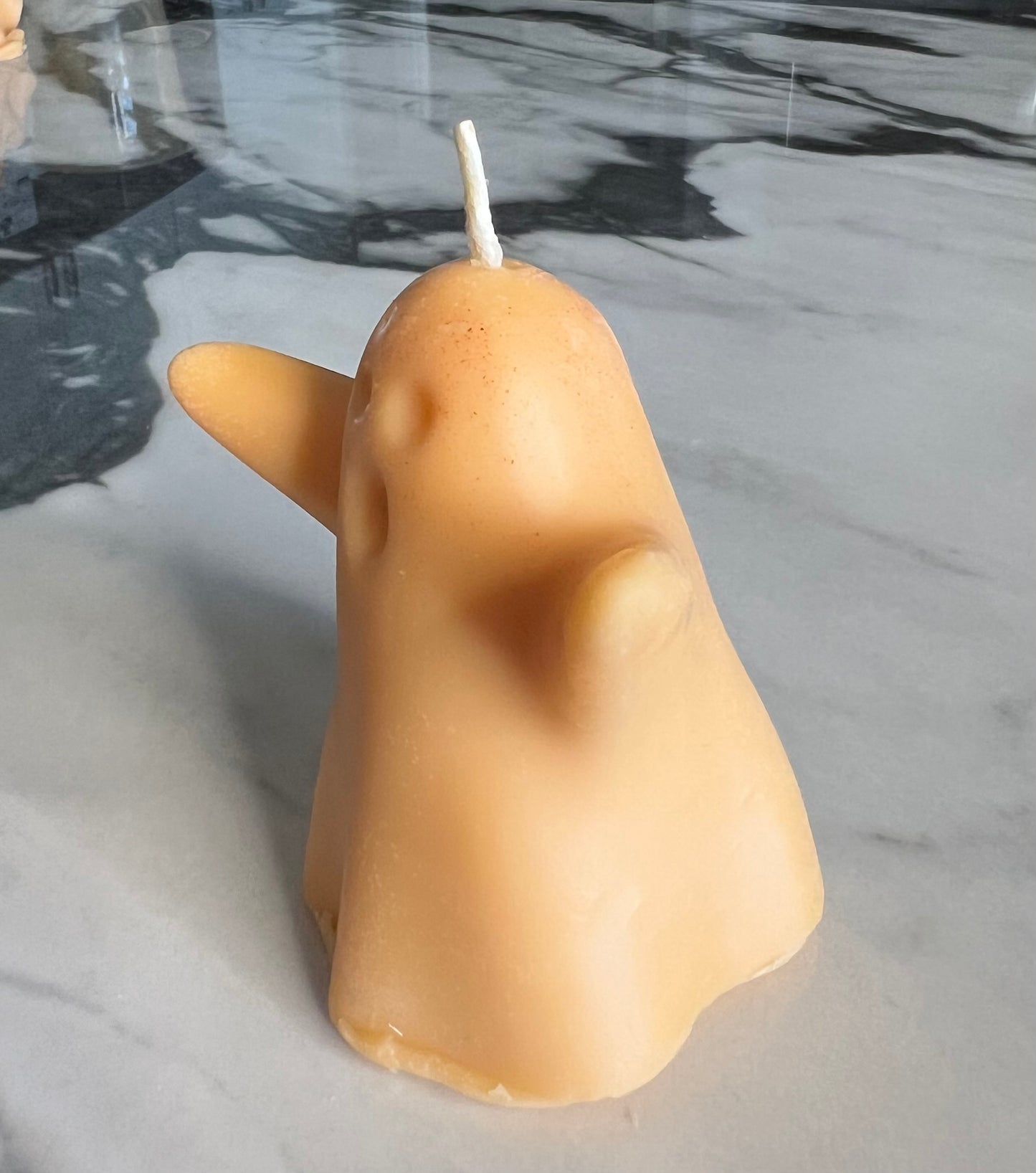 Beeswax Orange Ghost Candle 2-Palo Santo