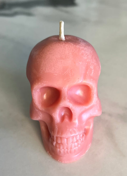 Beeswax Medium Skull Candle-Black Raspberry and Vanilla