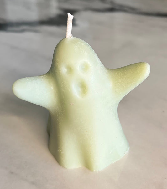 Beeswax Ghost Candle 2-Wild Sage and Aloe