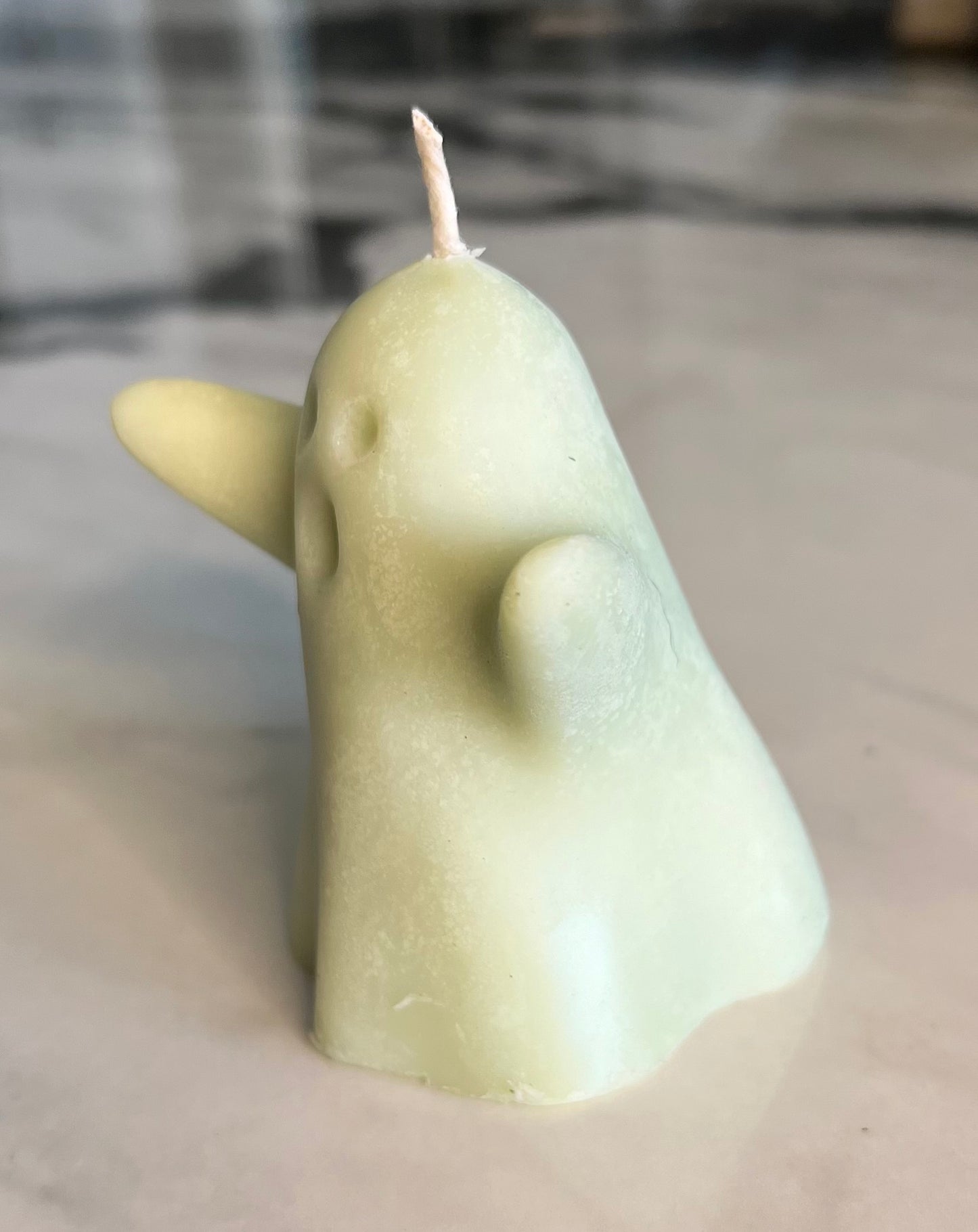 Beeswax Ghost Candle 2-Wild Sage and Aloe