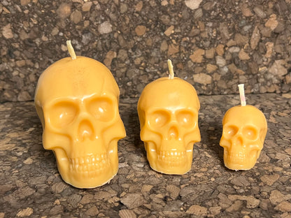 Beeswax Medium Skull Candle-Palo Santo