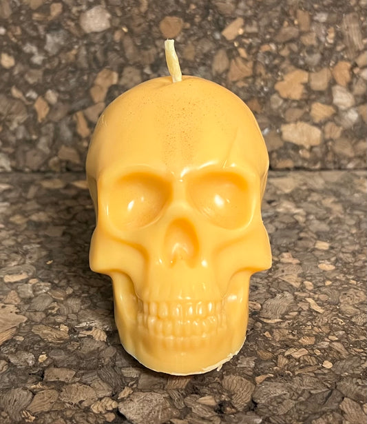 Beeswax Large Skull Candle-Palo Santo