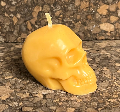 Beeswax Medium Skull Candle-Palo Santo