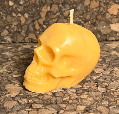 Beeswax Medium Skull Candle-Palo Santo