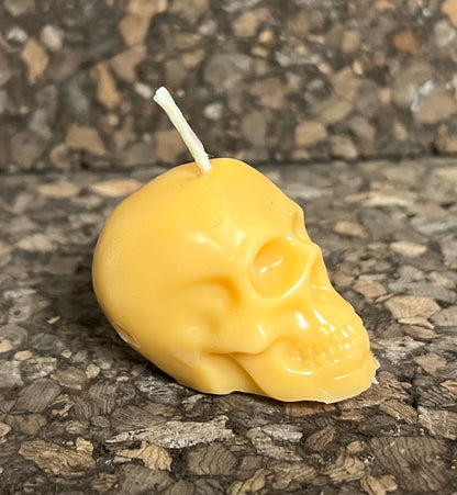 Beeswax Small Skull Candle-Palo Santo