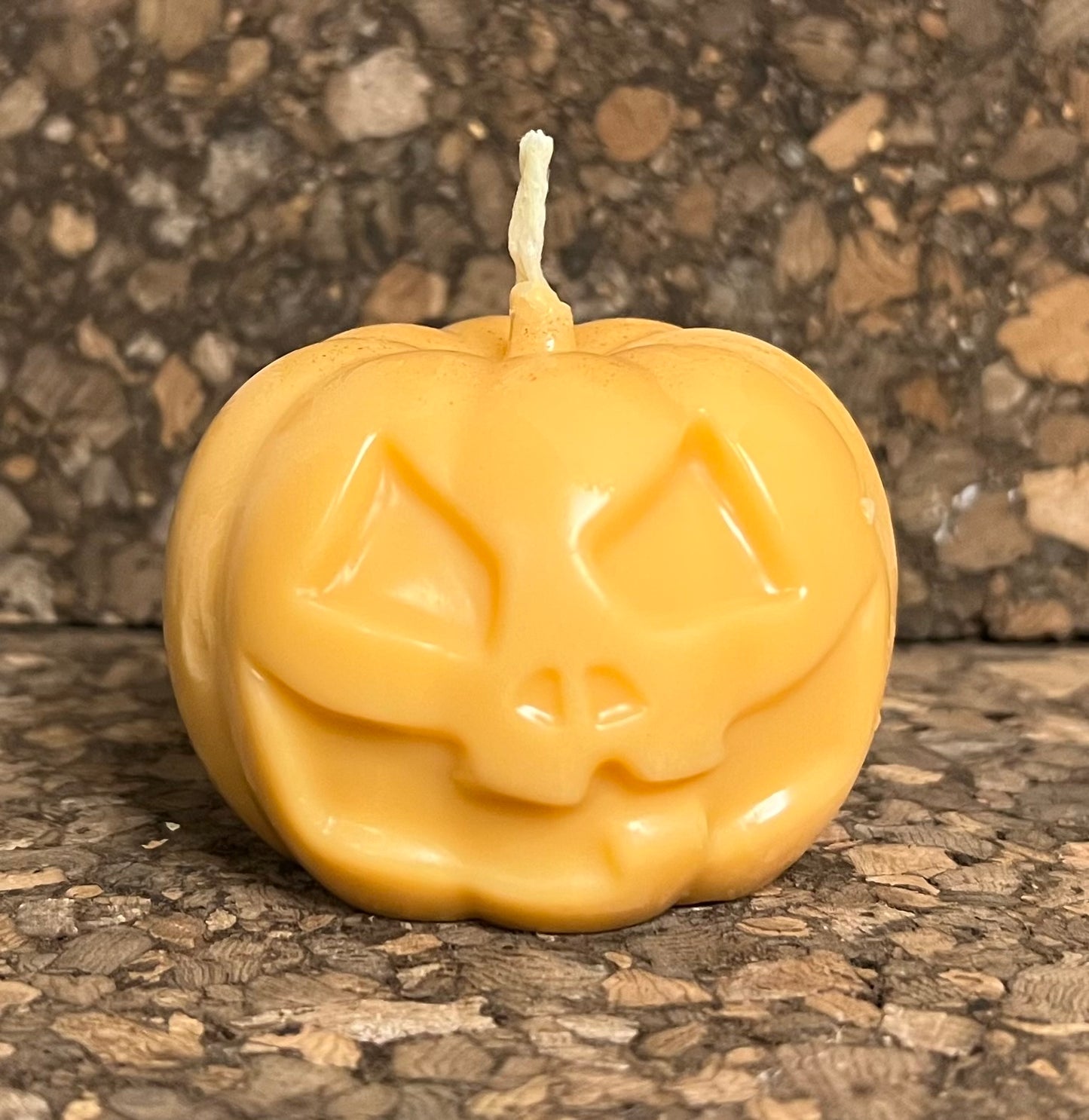 Beeswax Jack O'Lantern Candle 2-Palo Santo