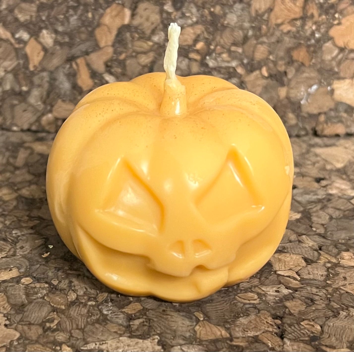 Beeswax Jack O'Lantern Candle 2-Palo Santo