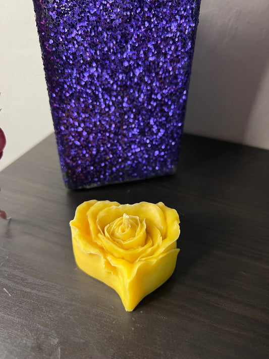 Lemon Verbena Rose Heart Candle