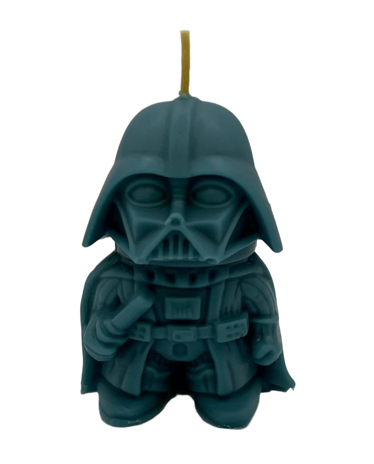 Dark blue Darth Vader figurine on a white background