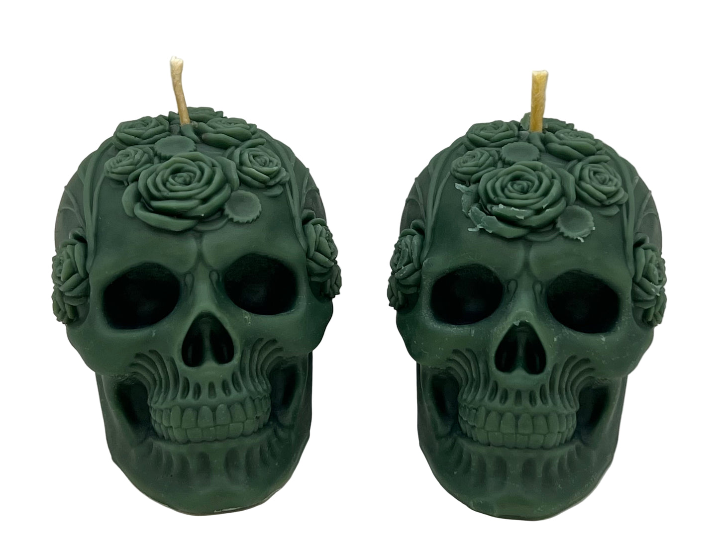 Rose Skull Beeswax Coconut OilCandle-Vanilla Pumpkin Marshmellow