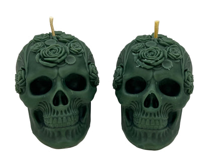 Rose Skull Beeswax Coconut OilCandle-Vanilla Pumpkin Marshmellow