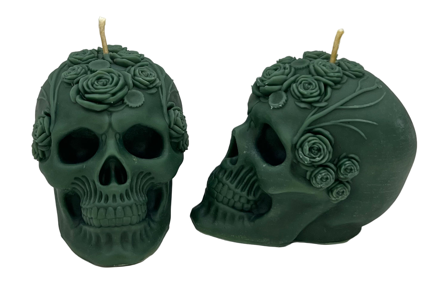 Rose Skull Beeswax Coconut OilCandle-Vanilla Pumpkin Marshmellow